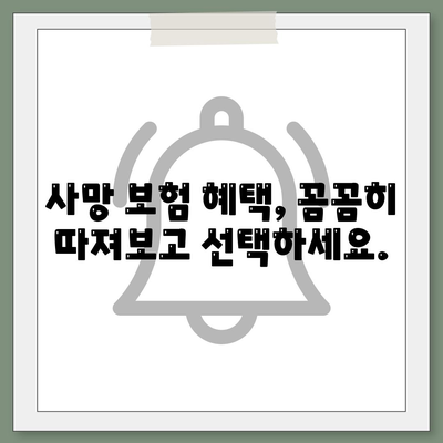 사망 보험 혜택| 나에게 맞는 보장 찾기 | 보험 비교, 가입 가이드,  사망 보험 종류