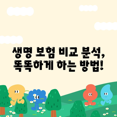 나에게 맞는 생명 보험 상품 찾기| 비교분석 가이드 | 보험료, 보장, 추천