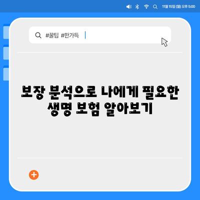 나에게 맞는 생명 보험 찾기|  추천 비교 사이트 & 꿀팁 | 생명 보험, 보험 비교, 보장 분석, 가입 팁