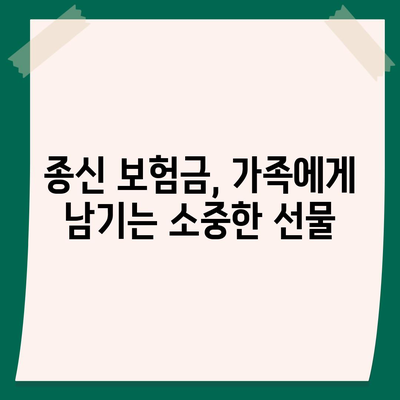 종신 보험금, 내게 맞는 선택은? | 종신보험, 보험금, 보장 분석, 비교