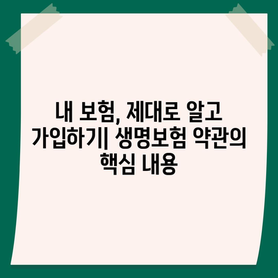 생명보험 약관 완벽 분석| 주요 내용과 나에게 맞는 보장 찾기 | 보험 비교, 가입 전 필독, 보험금 청구