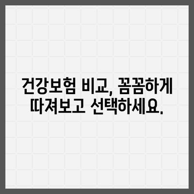 건강 보험 비교 사이트 추천| 나에게 맞는 보험 찾기 | 건강보험, 보험료, 비교, 추천