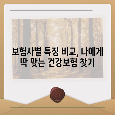 나에게 맞는 건강 보험 상품 찾기| 비교분석 & 추천 가이드 | 건강보험, 보험료, 보장내용, 비교사이트