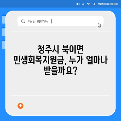 충청북도 청주시 청원구 북이면 민생회복지원금 | 신청 | 신청방법 | 대상 | 지급일 | 사용처 | 전국민 | 이재명 | 2024