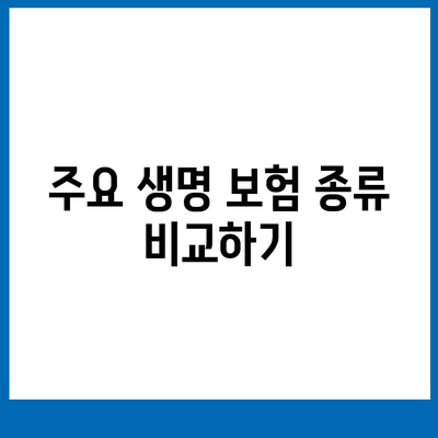 2023년 최적의 생명 보험 비교| 어떤 상품이 나에게 맞을까? | 생명 보험, 비교, 보험 상품"