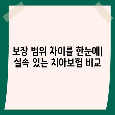 치아보험 비교사이트로 보장 내용 쉽게 비교하는 방법 | 치아보험, 보장 내용, 보험 비교