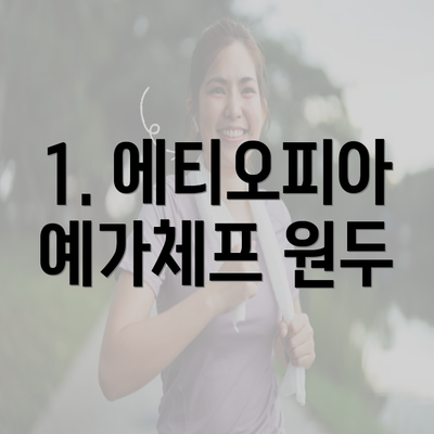 1. 에티오피아 예가체프 원두