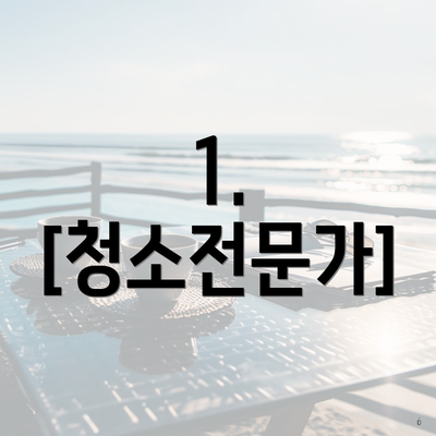 1. [청소전문가]