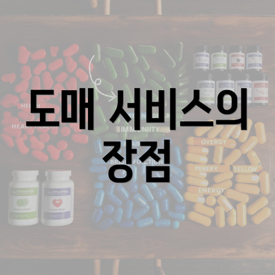 도매 서비스의 장점