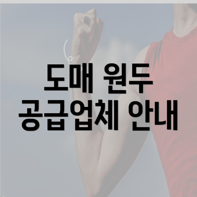 도매 원두 공급업체 안내