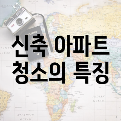 신축 아파트 청소의 특징