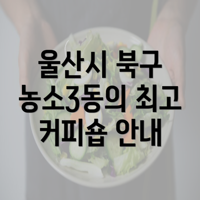 울산시 북구 농소3동의 최고 커피숍 안내