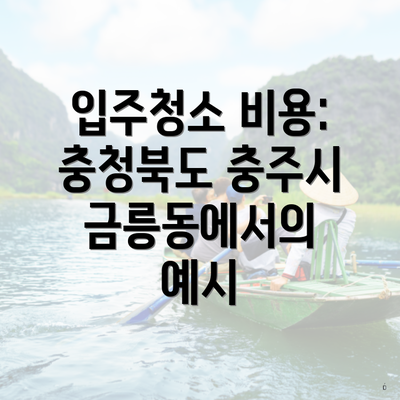 입주청소 비용: 충청북도 충주시 금릉동에서의 예시