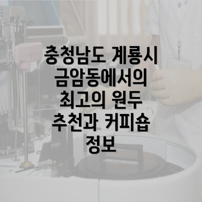 충청남도 계룡시 금암동에서의 최고의 원두 추천과 커피숍 정보