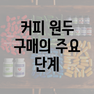 커피 원두 구매의 주요 단계