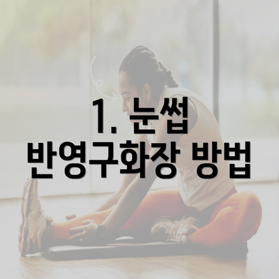 1. 눈썹 반영구화장 방법