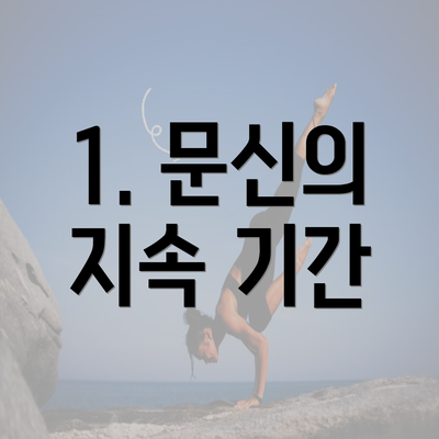 1. 문신의 지속 기간