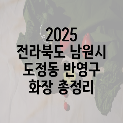 2025 전라북도 남원시 도정동 반영구 화장 총정리