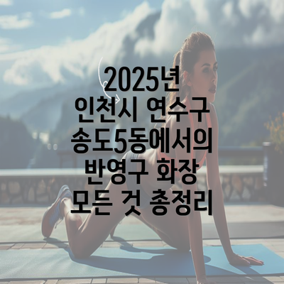 2025년 인천시 연수구 송도5동에서의 반영구 화장 모든 것 총정리