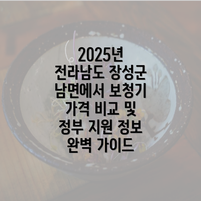 2025년 전라남도 장성군 남면에서 보청기 가격 비교 및 정부 지원 정보 완벽 가이드