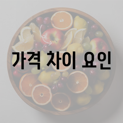 가격 차이 요인