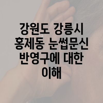 강원도 강릉시 홍제동 눈썹문신 반영구에 대한 이해