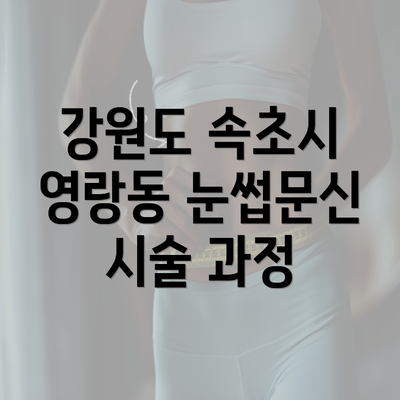 강원도 속초시 영랑동 눈썹문신 시술 과정