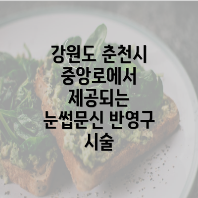 강원도 춘천시 중앙로에서 제공되는 눈썹문신 반영구 시술