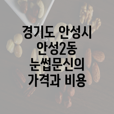 경기도 안성시 안성2동 눈썹문신의 가격과 비용