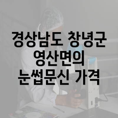 경상남도 창녕군 영산면의 눈썹문신 가격