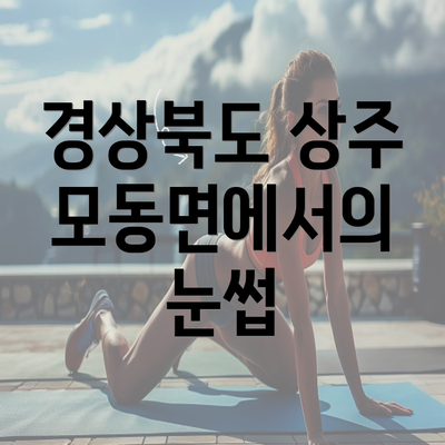 경상북도 상주 모동면에서의 눈썹