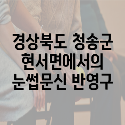 경상북도 청송군 현서면에서의 눈썹문신 반영구