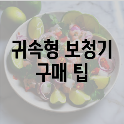 귀속형 보청기 구매 팁