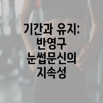 기간과 유지: 반영구 눈썹문신의 지속성