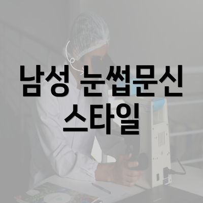 남성 눈썹문신 스타일