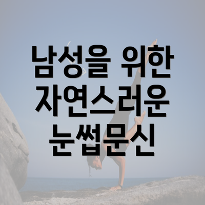 남성을 위한 자연스러운 눈썹문신