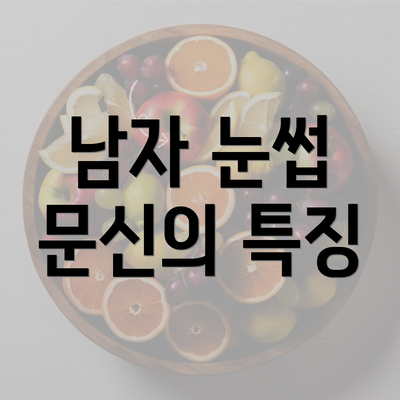 남자 눈썹 문신의 특징