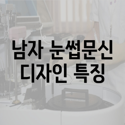 남자 눈썹문신 디자인 특징