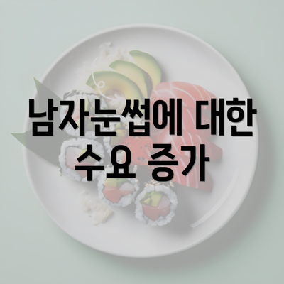 남자눈썹에 대한 수요 증가