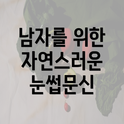 남자를 위한 자연스러운 눈썹문신