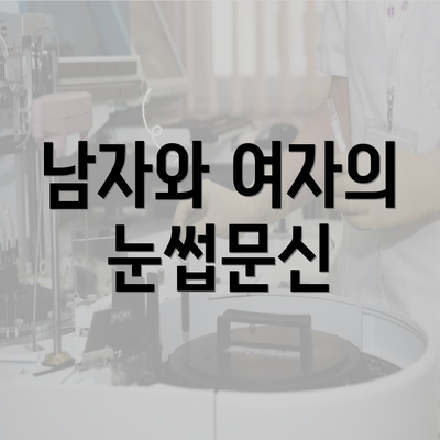 남자와 여자의 눈썹문신