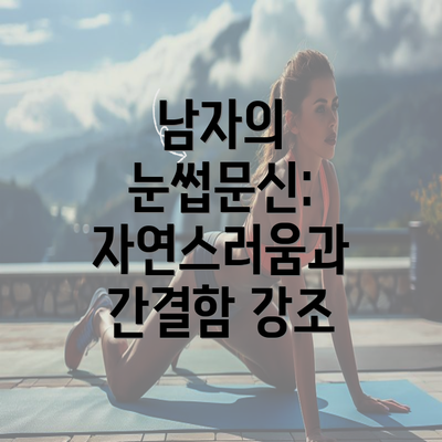 남자의 눈썹문신: 자연스러움과 간결함 강조