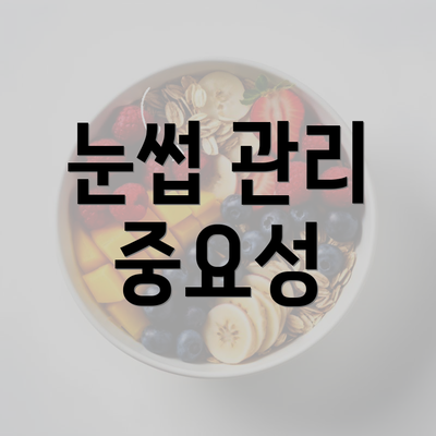 눈썹 관리 중요성