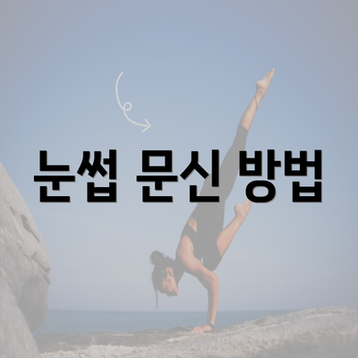 눈썹 문신 방법