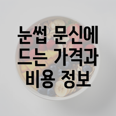 눈썹 문신에 드는 가격과 비용 정보