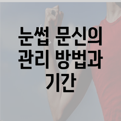 눈썹 문신의 관리 방법과 기간