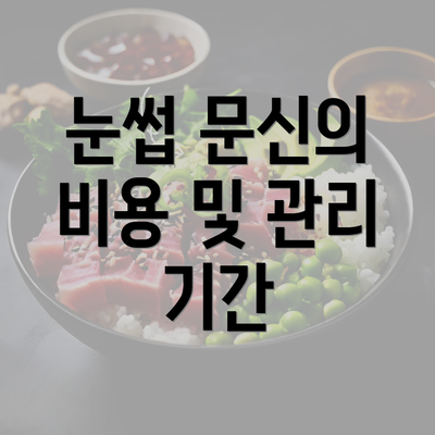 눈썹 문신의 비용 및 관리 기간