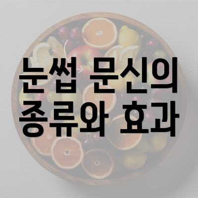 눈썹 문신의 종류와 효과