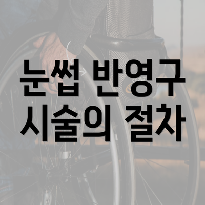 눈썹 반영구 시술의 절차