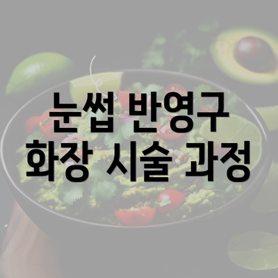 눈썹 반영구 화장 시술 과정